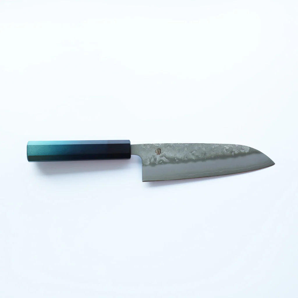 Indigo Handle Santoku Nashiji