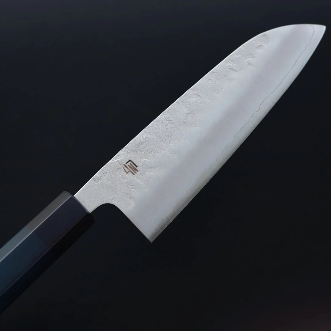 Indigo Handle Santoku Nashiji