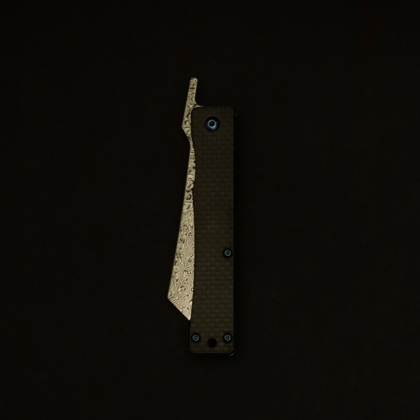 [POCKET KNIFE] Higo Style Knife 73mm Carbon Fiber