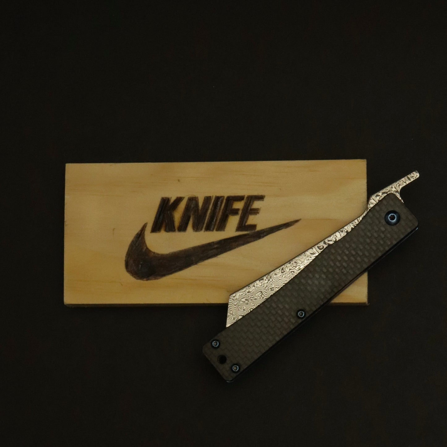 [POCKET KNIFE] Higo Style Knife 73mm Carbon Fiber