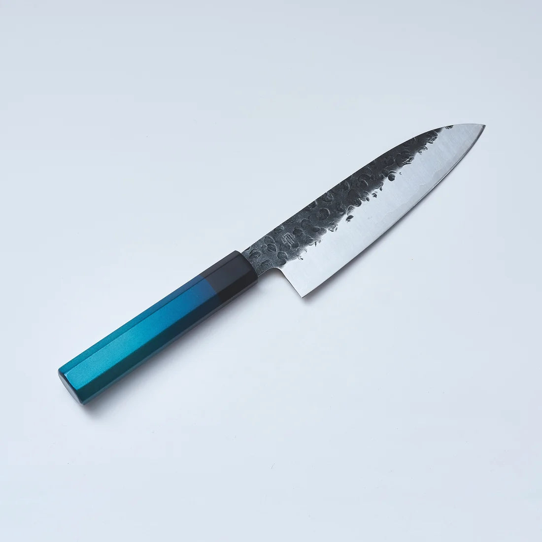 Indigo Handle Kurouchi Tsuchime Santoku