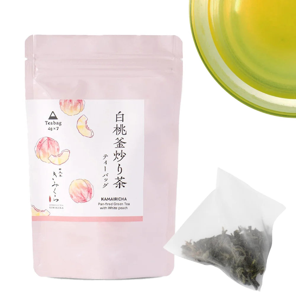 Pan-fired Green Tea with White Peach Teabag