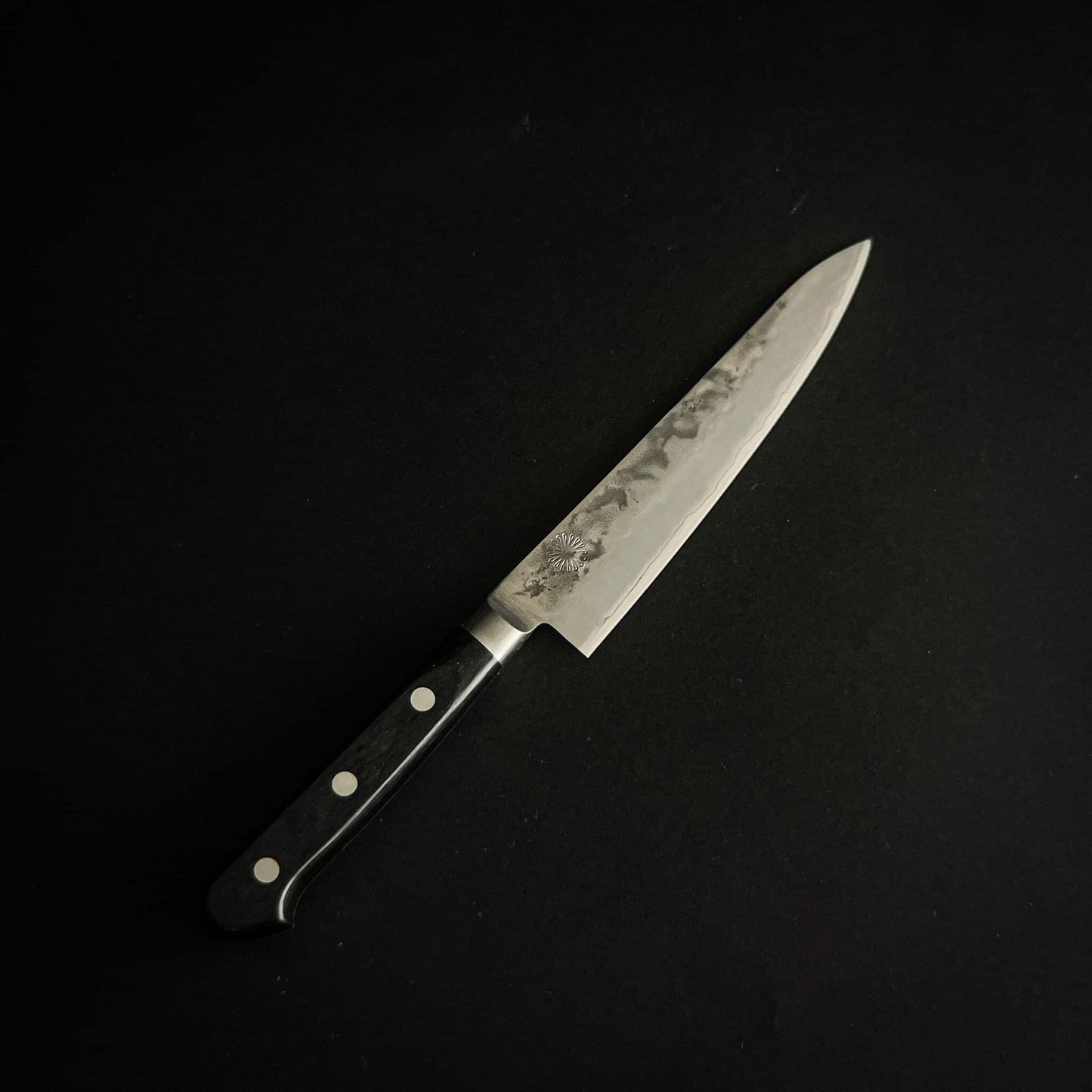 [KIKUSUMI] Petty Knife Nashiji Blade -BLACK SHADOW-