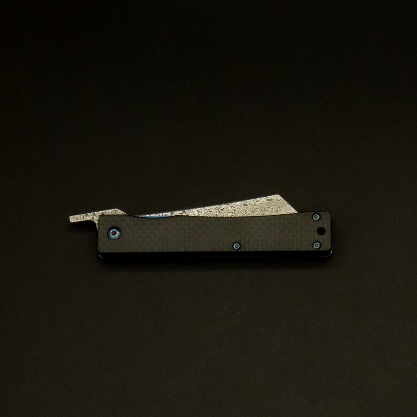 [POCKET KNIFE] Higo Style Knife 73mm Carbon Fiber